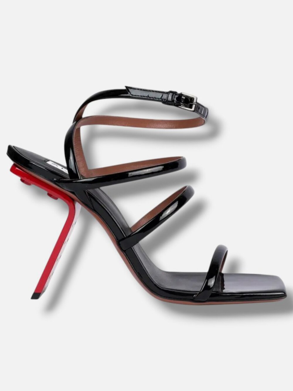 Alaïa Women's Black Patent Leather Sandal Shoe Size 9
